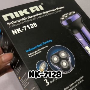 NIKAI NK-7128 Set Mesin Cukur Kumis Pria Nose Trimmer 3 in1 / Alat Cukur Rambut Elektrik / Kumis / Jenggot / Pembersih Bulu Hidung / Alat Potong Rambut/Hair Clipper/ Mesin Cukur Multifungsi Personal