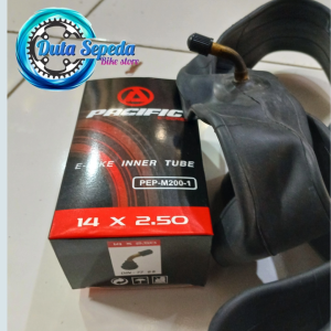 BAN DALAM SELIS SEPEDA LISTRIK UKURAN 14 X 2.50UKURAN 14 X 2.50 PENTIL BENGKOK