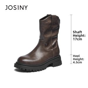 Josiny | Thick Sole Stylish Slimming Chelsea Boots