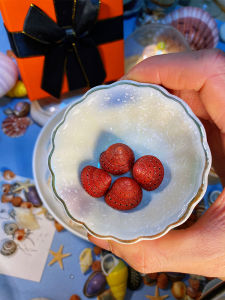 Ống Nghe Siêu Sắc Nét Hình Quả Tây Tím Họa Tiết Sọc 15-25cm Mẫu Vỏ Sò Tự Nhiên Trang Trí Nhà Sáng Tạo