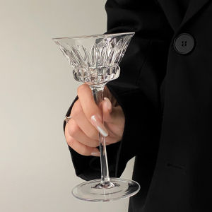 Creative French Style Wine Glasses Champagne Cup Cocktail Cup Small Batch Red Wine Glass European Style Pure Color Glass Cup