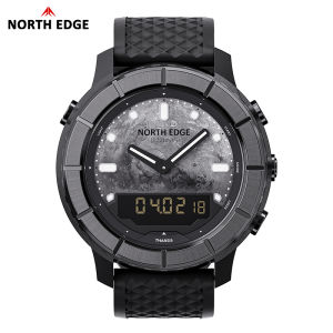 NORTH EDGE | NORTH EDGE THARSIS Mens Digital Watch Altimeter Barometer Compass Carbon Fiber Case Mens Sports Watch Outdoor Watch 5ATM