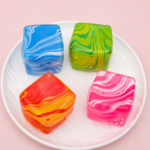 Flow pattern ice cube slow rebound stress reducing toy ice cube malt sugar kneading and music stress reducing tool