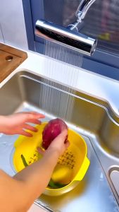Đầu Vòi Rửa Bát Tăng Áp 4 Chế Độ Phun Thác Nước - Khớp nối đồng thau xoay 360 độ chống bắn nước bồn rửa