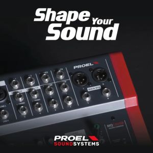 PROEL  MQ12USB มิกเซอร์ อนาล็อก 12 ชาแนล 4-bus mixer พร้อม effect และ USB I/F MQ-12USB  MQ 12USB