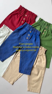 Bohopanna - Amarilis Trousers / Celana Panjang High Waist Ruffle Anak Perempuan 1-10 Tahun