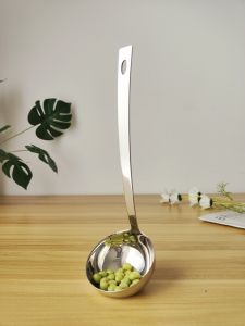 Thìa Canh Bằng Thép Không Gỉ 18/10 Có Thể Đứng Chockmen Đáy Phẳng Thìa Canh Lớn Một Mảnh Có Lỗ Để Treo