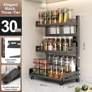 Adjustable Height Kitchen Storage Rack