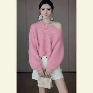 SHANGSHA | Unique Luxury Pink Sweater