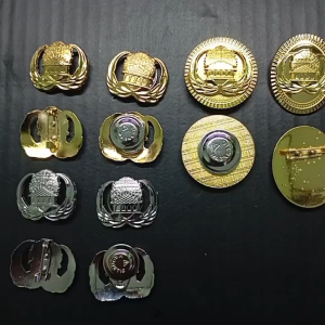 Mantra Juara Paket Pin Korpri Kopri & Papan Nama Dada Akrilik Stainless Kuningan Magnet Peniti 2x8cm Resin