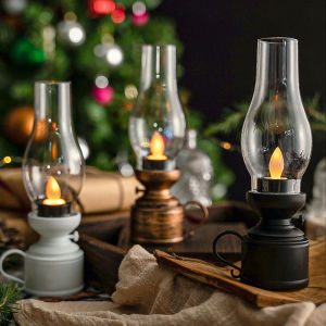 Retro Oil Lamp Electric Flameless Candle Lamp LED Lamp Creative Gift Lighting Kerosene Lamp