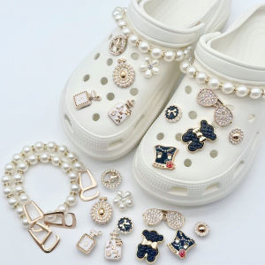 Fashion DIY Shoe Flower Shoe Jewelry Set Diamond Butterfly Pearl Flower Detachable Chain Buckle Creative Shoe Decoration