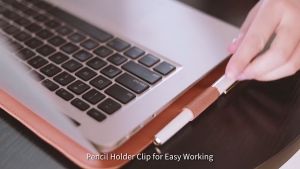 Peningkatan Baru: Lengan Laptop Tahan Air Ultra-Tipis 13 14 15 Inci Kasus Kulit Untuk Macbook Air Pro Notebook Sleeve Bag Lipat Universal