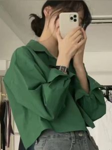 Baju Atasan Wanita Kekinian Polos Lengan Panjang Casual Shirts