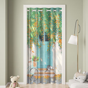 XILOUYUE | No Drill Extendable Door Curtain For Privacy and Partition