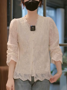 Shalldoer | Lace Floral Bell-Sleeve Blouse New Spring 2026