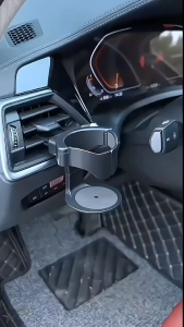 Car Air Vent Cup Holder Adjustable Automatic Vent Cup Holder with 3 Mounting Clips Air Conditioner Vent Beverage Holder for Coffee Water Juice Tea Car Accessories