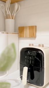 HAN RIVER Air Fryer 4.2L Non-Stick Coating Double Knob Temperature/Time Control 800W Low Watt HRAF03WT