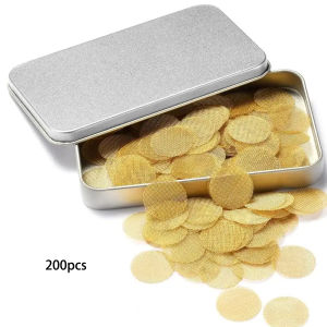 200PCS 3/4 Inch 19mm Brass Pipe Screens Golden Metal Filter Mesh Gauze Replacement Smoking Pipe Screen Filters Pipe Accessories