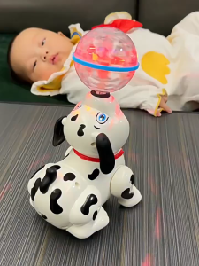 Baby Stunt Robot Toy/Electric Sea Lion Puppy Ball Balance Light Music Dancing Toy/Baby Gift