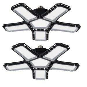 Deformable LED Bulb Garage Light With 45/60/80W Adjustable Panel LED Night Lamp E26/E27 Ceiling Lighting For Workshop Warehouse