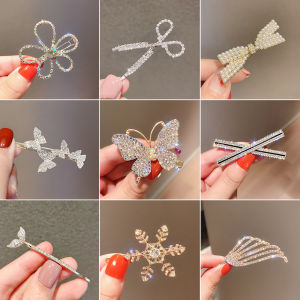 Ready Stock 1PCS Korean Version Fashion Alloy Rhinestone Hair Clip of Women Fashion Small Side Clip Girls Hairpin Hair Accessories