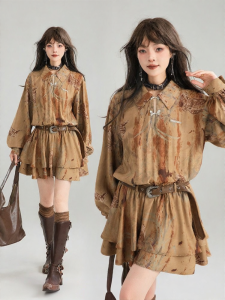 KEIKO | Đầm Nâu Kiểu Pháp Cổ Điển Dễ Thương