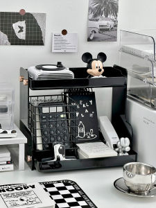 Acrylic Desktop Organizer Box Office Desk Stationery Miscellaneous Items Hall Shelf Basket Home Storage Solutions Pure Color Simple Style