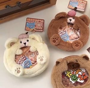 พวงกุญแจ กระเป๋าสตางค์ มีซิป กระเป๋าปวดเล็กๆน้อยๆน่ารัก เครื่องประดับ กระเป๋าใส่เหรียญแบบพกพา กระเป๋าเก็บหูฟัง