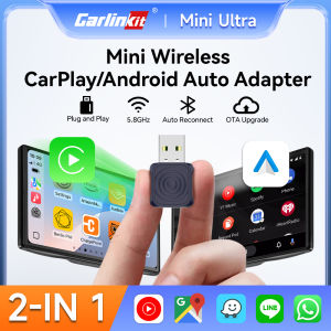 CarlinKit Mini Wireless CarPlay Adapter 2025 New Android Auto Wireless Dongle Wifi 5.8G Auto Connect Box Support Spotify Music