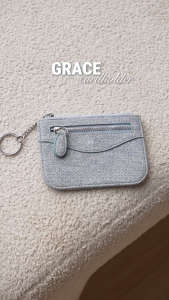 Ví An Khang SEEME Grace Cardholder ví đựng thẻ khoá kéo có móc treo