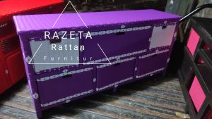 Terlaris COD Lemari Rotan plastik Meja TV Laci Susun 6 jasmine buffet serbaguna Bebas pilih warna