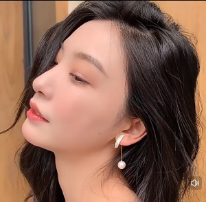 YOUJ Elegant Bow Pearl Tassel Earrings for Woman Metal Crystal Ear Stud Korean Fashion Jewelry