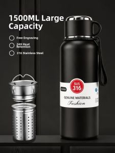 Thermal Flask Large Capacity Tea Separation 316 Stainless Steel