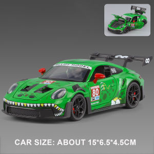 MAKEDA | 1:32 Scale 911 GT3 RS Miniature Sportscar Alloy Diecast Models Toys Pull Back Doors Opened Rubber Tire Vehices Popular Ornaments