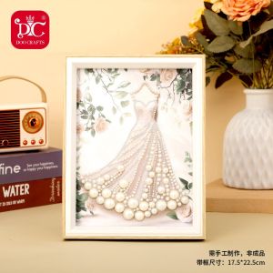 Túi Đựng Đồ Thủ Công DIY Bằng Vải Cotton Pha Trộn Họa Tiết Ngọc Trai Mới 2025 Dành Cho Học Sinh Và Trẻ Em