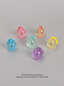 Mini Glowing Dinosaur Model Cute Animal Figurine Night Light Toy Small Size Landscape Decoration Static Collectible Plastic Model