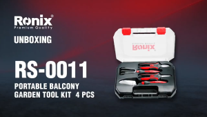 Ronix Tools (RS-0011) Premium Quality German Technology | 5-Piece Garden Tool Kit Set with Storage Box | Heavy Duty Stainless Steel Hand Trowel | Cultivator | Pruning Snips Straight & Curved Blades | Ergonomic TPR Handle | Home Balcony Terrace Gardening