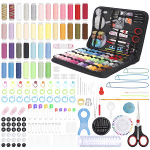 Sewing Kit fo Beginner/Multicolor ThreadNeedles ScissorsThimble-Emergency Repair and Travel Set-Sewing Accessories & Supplies
