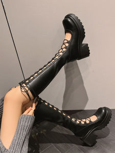 Fashionable Rome High Heel Cool Boots for Women Summer 2024 New Style with Hollow Mesh Lining and Thick Bottom Martin Boots