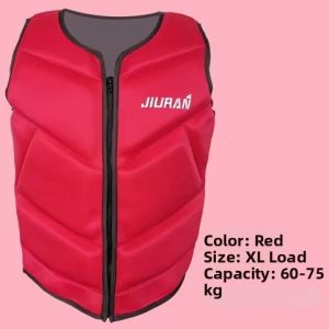 Portable Adult Lightweight Thin Chlor Rubber Life Jacket Float Vest for Motorcycle Boat Fishing Summer Outdoor Activities
