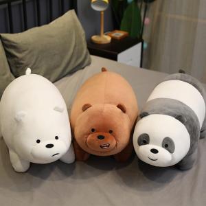 Gối Ôm Bông Trúc Trắng Nâu 25cm - Búp Bê Nhồi Bông Mềm Mịn Cho Bé Và Người Lớn