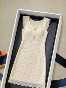 V.C.I | Lace Trimmed Sleeveless Padded Camisole Sleep Dress