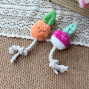 Interactive Plush Toy for Dogs And Cats Sound Making Tug of War Rope Knot Durable Small Dogs Soft Toys Korean Style Pet Toys