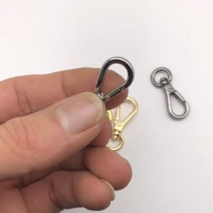 epeach 1Pc Mini Clasp Hook Swivel Carabiner Spring Hooks Alloy Handbag Accessories Snap Hook Bag Hook