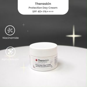 Theraskin BPOM Perfect Glow Protection Day Cream - Sunscreen SPF40+ PA++++ untuk Kulit Kusam dan Noda Bekas Jerawat dengan Niacinamide Alpha Arbutin dan Vitamin E