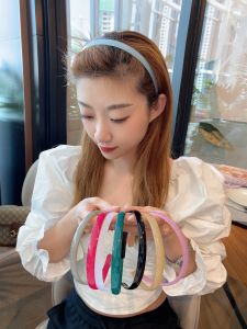 Minimalist Color Translucent Base Headband Acrylic Face Wash Hair Band Easiest for Match Jelly Color Hairpin Barrettes