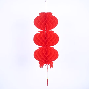  2026 New Year Red Lantern 2pcs Hanging Waterproof Festival Paper Lanterns Chinese New Year Decor