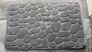 Supermarket Pebble Textured Non-Slip Bath Mat - Water Absorbent Floor Rug for Bathroom Toilet & Entryway (Multiple Colors) MY-028