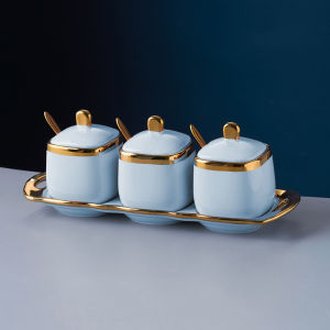 Luxury Ceramic Spice Jars 3 Pieces